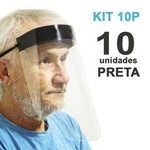 Ficha técnica e caractérísticas do produto 10 Mascara De Proteção Protetor Facial Viseira Para Rosto Contra Respingos Gotículas - Kit com 10