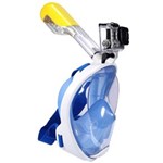 Ficha técnica e caractérísticas do produto Mascara Mergulho Full Face C/ Suporte Gopro Azul G/GG L/XL - Azul - G