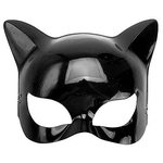 Máscara Plástica Mulher Gato Preta