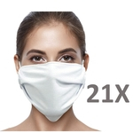 Ficha técnica e caractérísticas do produto Máscara proteção respiratória - Tecido Lavável 21 unidades