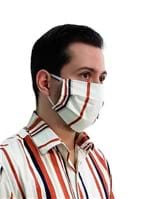 Ficha técnica e caractérísticas do produto Máscara Respiratória Lavável Listrada Vermelha (M)
