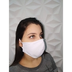 Ficha técnica e caractérísticas do produto Mascara Tecido 100% Algodão Dupla Camada -kit 10 Un Branca