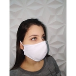 Ficha técnica e caractérísticas do produto Mascara Tecido 100% Algodão Dupla Camada -kit 5 Un Branca