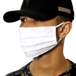 Ficha técnica e caractérísticas do produto Máscara de Proteção Reutilizável Algodão Respiratória Lavável Tricoline
