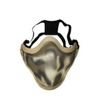 Ficha técnica e caractérísticas do produto Mascara Tela de Metal Meia Face Preta Caveira Feasso FJA-120