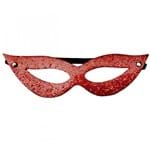 Ficha técnica e caractérísticas do produto Máscara Tiazinha Luxo Glitter Vermelha Dominatrixxx