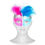 Máscara Veneziana Candy - Pink e Azul Claro