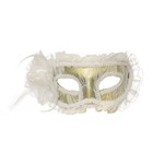 Máscara Veneziana Gala Branco - Cromus