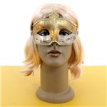 Ficha técnica e caractérísticas do produto Máscara Veneziana Notas Musicais - Dourado
