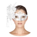 Ficha técnica e caractérísticas do produto Máscara Veneziana Romantic - Branca