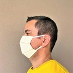 Ficha técnica e caractérísticas do produto 3 Máscaras Lavável De Elástico Branco e Tecido Branco