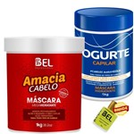 Máscaras Mega Hidratante Amacia Cabelo Bel+ Máscara Iogurte Capilar 1 Kilo Toda Toda - Bel Professional