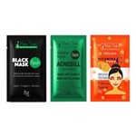 Matto Verde Máscara Facial - Máscara Acnebill + Máscara Black Mask + Máscara Vitamina C