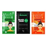 Matto Verde Máscara Facial - Máscara Black Mask + Máscara Pepino + Máscara Vitamina C