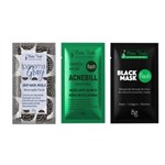 Ficha técnica e caractérísticas do produto Matto Verde Máscara Facial - Máscara Ipanema Gray + Máscara Black Mask + Máscara Acnebill