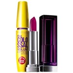 Maybelline The Colossal Lips And Eyes Kit Roxo Provocante (2 Produtos)