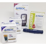 Ficha técnica e caractérísticas do produto Medição Diabetes Glicose Completo Com 100 Tiras G-tech Free