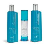 Ficha técnica e caractérísticas do produto Mediterrani Kit Equal Home Care Shampoo, Leave-in E Sérum