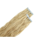 Ficha técnica e caractérísticas do produto Mega Hair Cabelo Humano Na Fita Adesiva Loiro Ondulado 60cm - 1 Tela