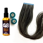 Ficha técnica e caractérísticas do produto Mega hair fita adesiva cast c/ luzes 2 telas 50cm + rem g8 + 2m fita - 40gr