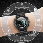 Ficha técnica e caractérísticas do produto Men Watch Analog LED Digital Date Alarm Waterproof Sport Quartz Wrist Watch