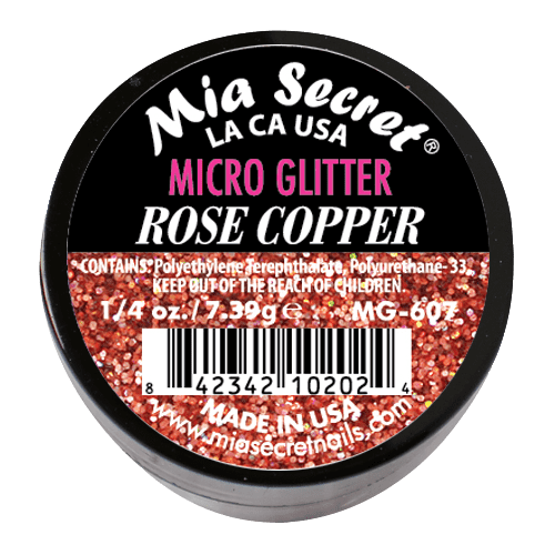 Ficha técnica e caractérísticas do produto Micro Glitter | Rose Copper | 7.39 Gr | Mia Secret