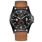 Ficha técnica e caractérísticas do produto Military Nylon Waterproof Date Quartz Analog Army Men's Quartz Wrist Watches