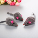 Ficha técnica e caractérísticas do produto Brinquedo do animal de estimação Mini engraçado que joga Simulate Plush rato com som Toy para Cat Pet