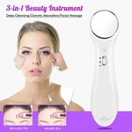 Ficha técnica e caractérísticas do produto Mini instrumento de iontoforese de vibração mulheres beleza limpador facial para rejuvenescimento facial massageador