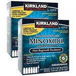 Minoxidil 5% Kirkland Tratamento Contra Queda de Cabelo Kit para 12 Meses