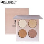 Ficha técnica e caractérísticas do produto Miss Rose Glow Kit Iluminador 4 Cores N1
