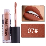 Ficha técnica e caractérísticas do produto Miss Rose Maquiagem 12 Matte Cor Lip Gloss Transparente Tubo Matte Black Cover