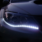 Ficha técnica e caractérísticas do produto Moda Car 2pcs Decora??o Auto LED flex¨ªvel imperme¨¢vel Tiras de sobrancelha luzes
