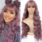 Ficha técnica e caractérísticas do produto Moda feminina peruca roxa Synthetic Cabelo Comprido Perucas Aceno straig Wig