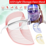 Ficha técnica e caractérísticas do produto Moda LED Beleza Máscara Facial de Três Cores Skin-Rejuvenescimento Máscara de Espectro Beleza