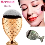 Ficha técnica e caractérísticas do produto Moda Mermaid Maquiagem Escova Fishtail Inferior Ferramentas Foundation Pó Escovas De Beleza