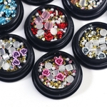 Ficha técnica e caractérísticas do produto Moda misturados coloridos strass Gemstone Beads Unhas Kits