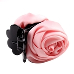 Ficha técnica e caractérísticas do produto Moda Pano Rosa Flor Cabelo Garra Clipe Braçadeira Mulheres Rabo De Cavalo Titular Headwear