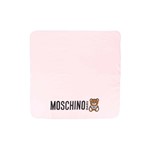 Moschino Kids Manta Quadrada com Estampa de Logo - Rosa
