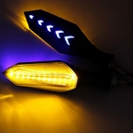 Ficha técnica e caractérísticas do produto Motocicleta turno sinal Luz Modificação LED de duas cores Fluente Luz Signal Gostar