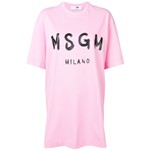 Ficha técnica e caractérísticas do produto MSGM Vestido com Estampa de Logo - Rosa