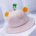 Ficha técnica e caractérísticas do produto Crianças Bebés Meninos Meninas finas protectores solares desenhos animados Sprouts de feijão forma de balde Hat Gostar