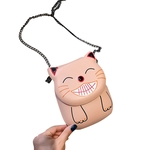 Ficha técnica e caractérísticas do produto Bolsa de ombro Mulheres bonito Cadeia Printing Cat Strap Satchel Único Shoulder Bag