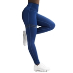 Ficha técnica e caractérísticas do produto Leggings ioga Mulheres cintura alta Yoga Pants Casual cor sólida Sports Leggings Slim Fit