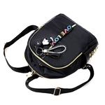 Ficha técnica e caractérísticas do produto Mulheres Colégio Zipper Mochila Nylon Rivet Bag sólidos Supplies Cor Travel Bag escola