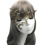 Ficha técnica e caractérísticas do produto Mulheres elegante Máscara golded do laço por Cospaly Festa de Halloween do vestido extravagante