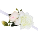 Ficha técnica e caractérísticas do produto Mulheres Elegantes de casamento da faixa de pulso Chic Bride Rosa Floral Pulseira Exquisite