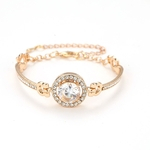 Ficha técnica e caractérísticas do produto Amyove Lovely gift Mulheres elegantes simples pulseira de diamante Shinning