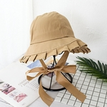 Ficha técnica e caractérísticas do produto Mulheres Fisherman Plaited Lacing Flounce Sun Visor Hat