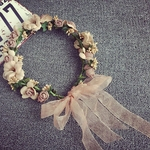 Ficha técnica e caractérísticas do produto Mulheres Flower Hairband Crown floral para o partido da noiva do casamento de praia decoração do ornamento presente